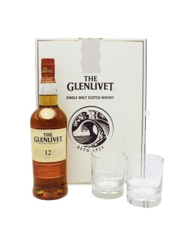 Coffret The Glenlivet 12 ans + 2 verres 70cl 40%