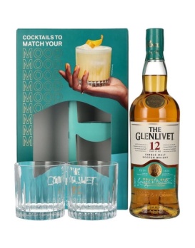 Coffret The Glenlivet Travel 12 Jahre + 2 Gläser 70cl 40%
