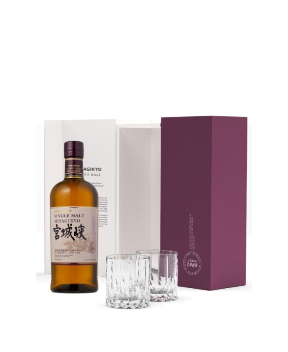Whisky MIYAGIKYO Coffret Single Malt 2 verres Riedel 70cl 45%