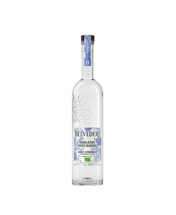 Belvedere Organic Infusion Wodka Flasche Brombeere & Zitronengras 40% 70cl