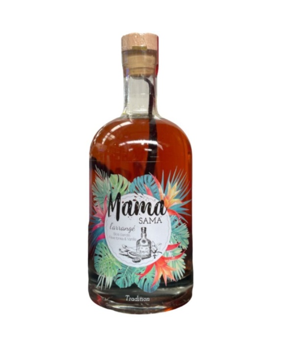 Arrangierter Rum Mama Sama Sama Bandelholz, Tonka & Vanille 70 cl 32%.