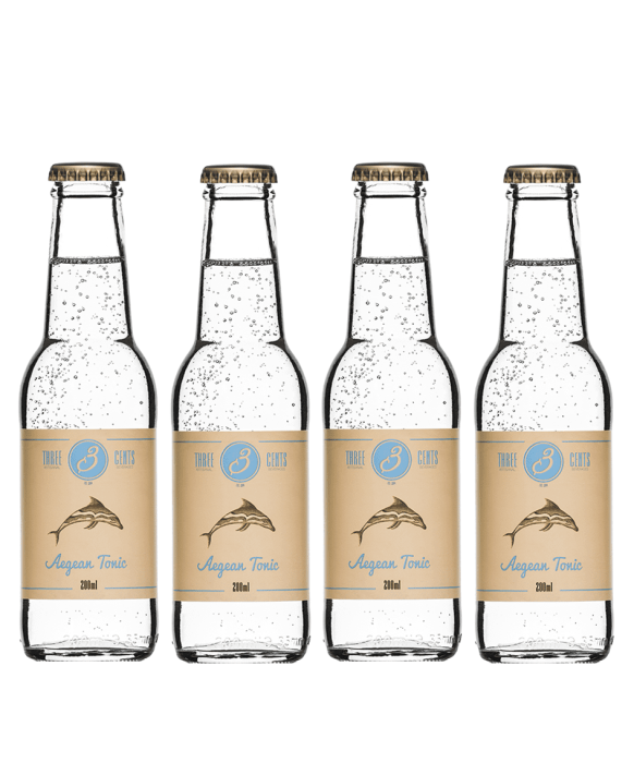 Tonic et Soda THREE CENTS AEGEAN TONIC pack de 4 20cl 0%