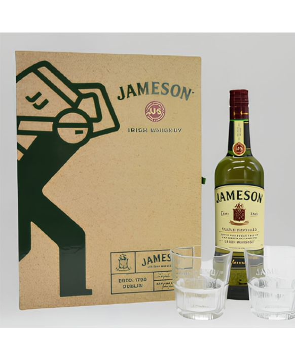 Coffret Jameson Irish Whiskey 70cl 40% avec 2 Verres
