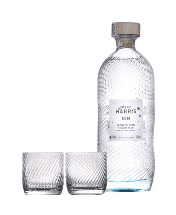 Coffret Isle of Harris Gin avec 2 Verres Martini et 2 Verres Highball